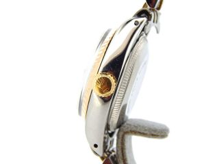 Rolex Datejust Ladies 2Tone 14K Gold Stainless Steel Watch Silver Diamond 6917 3