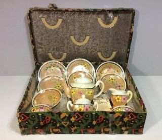 Little Hostess Set Vintage Toy Tea Set Made In Japan - Lusterware - Vintage Box