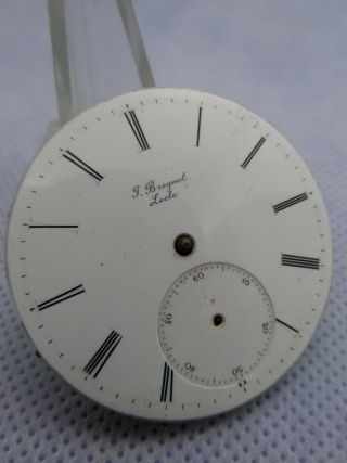 Antique Swiss Breguet Pocket Watch Movement Key Wind & Set