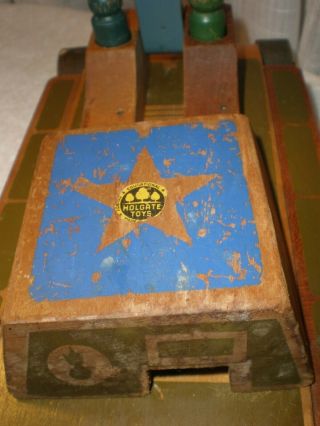 Vintage Scarce 1940 ' s/50 ' Holgate Wood Army Tank w/People 5