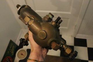 Antique Pat.  1915 Detroit Lubricator Brass Oiler Hit Miss Steam Engine Vintage 10