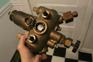 Antique Pat.  1915 Detroit Lubricator Brass Oiler Hit Miss Steam Engine Vintage 6