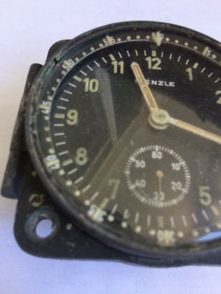 Vintage Kienzle 8 Tage Days 10 Steine WW2 German Borduhr Clock Luftwaffe Bo - Uk2 2