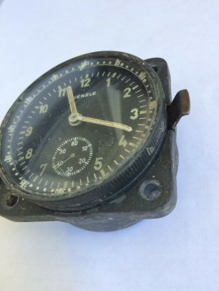 Vintage Kienzle 8 Tage Days 10 Steine WW2 German Borduhr Clock Luftwaffe Bo - Uk2 5