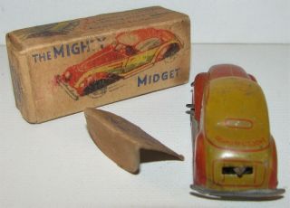 DISTLER Mighty Midget LILIPUT Auto US ZONE GERMANY Key Wind Tin Car 2