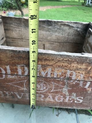 Gold Medal Beverages Red Wooden Crate Box Old Antique Wood bottles Drink crate 5