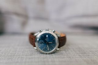 Omega Speedmaster Automatic Chronograph Date Blue Dial 3511.  80 Vintage