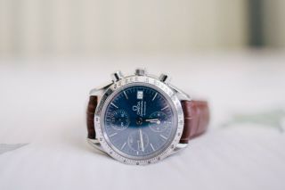 Omega Speedmaster Automatic Chronograph date blue dial 3511.  80 vintage 2
