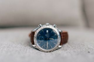 Omega Speedmaster Automatic Chronograph date blue dial 3511.  80 vintage 4