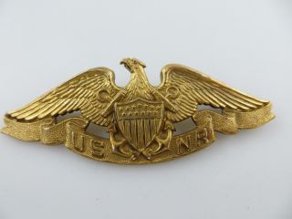 Usnr Eagle Military Wings 1/20 10k Gold Filled Gf Vanguard Ny