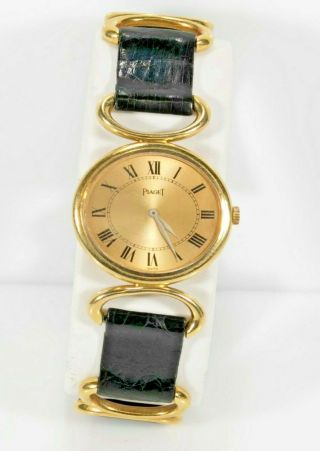 Vintage Piaget Ref 9802 D 18k Yellow Gold Ladies Wristwatch