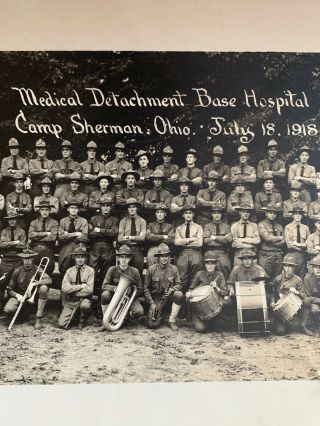 Rare Yardlong Photo Camp Sherman Ohio 1918 Ww1