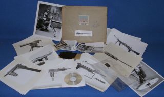 Various Machine Gun Photos,  Negatives & A Slide With Digital Images On Cd
