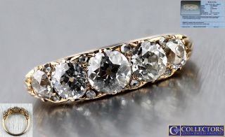 $6,  560 Ladies Antique 1920s 14k Yellow Gold 1.  46ctw Old European Diamond Ring