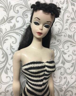 Vintage 1 Brunette 1959 Ponytail Barbie Tm Doll