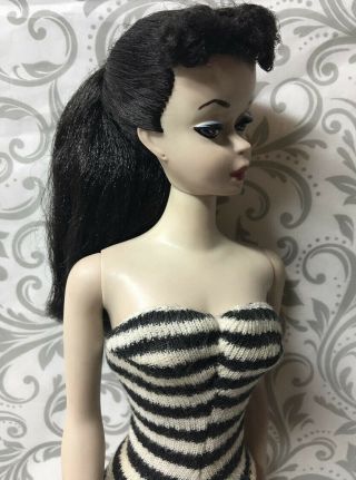 Vintage 1 Brunette 1959 Ponytail Barbie TM Doll 6