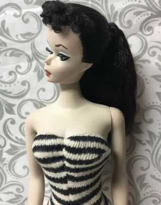 Vintage 1 Brunette 1959 Ponytail Barbie TM Doll 7