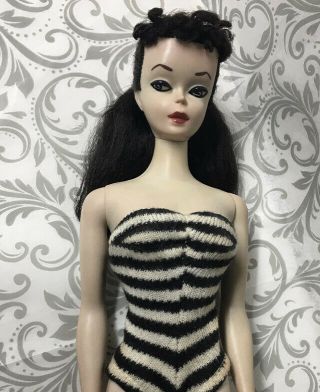 Vintage 1 Brunette 1959 Ponytail Barbie TM Doll 8