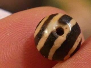 ANCIENT ETCHED AGATE 2 EYE PYU PUMTEK INDO TIBETAN GHOST EYE 