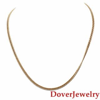 Italian 18k Yellow Gold Curb Link Chain Necklace 6.  0 Grams Nr