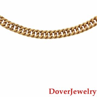 Italian 18K Yellow Gold Curb Link Chain Necklace 6.  0 Grams NR 3