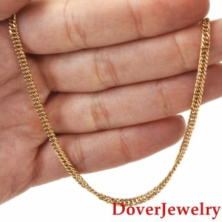 Italian 18K Yellow Gold Curb Link Chain Necklace 6.  0 Grams NR 5