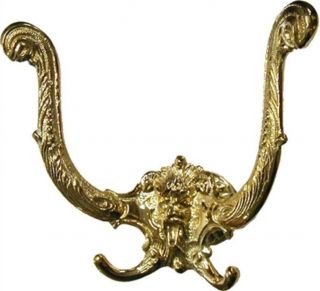 Victorian Style Cast Brass Lion Head Coat Hook with Base jacket rack hat clothes 2