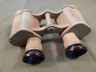 Wwii German Army Binocular,  Dienstglas 6 X 30,  Africa Corps / Mediterranean,  Tan