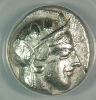 Ancient Attica Athens 454 - 404 BC Athena Owl Tetradrachm Silver Coin ANACS VF35 2