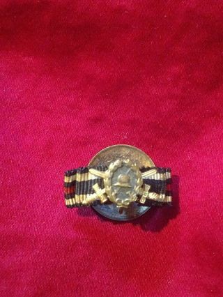 Wwi German Wound Badge With Swords And Hindenburg Cross Ribbon Pin