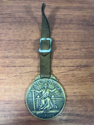 Vintage Wwi Allentown,  Pa.  Lehigh County Veterans Victory Watch Fob