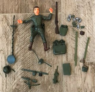 Vintage Marx 5 ½” All American Fighter Army Action Figure With Accessories