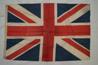 Ww2 Era British Canadian Printed Union Jack Flag 31x48 Inches