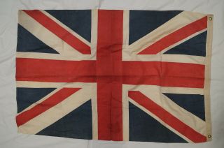 WW2 Era British Canadian Printed Union Jack Flag 31x48 Inches 2