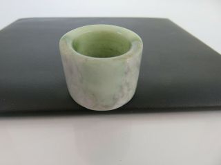 Old Chinese Hand Carved Jade Archers Ring 3