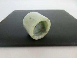 Old Chinese Hand Carved Jade Archers Ring 5