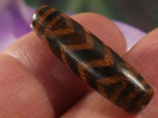 ANCIENT PUMTEK PYU BEAD  4 ZIG ZAG TIGER 