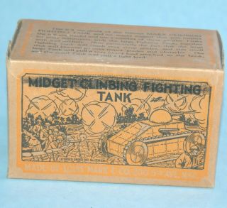 Illustrated Complete Box Only Louis Marx U.  S.  A.  Midget Climbing Fighting Tank