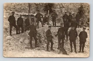 Ww1 German Real Photo Rppc Postcard Battle Soldiers At Mont St Quentin Peronne