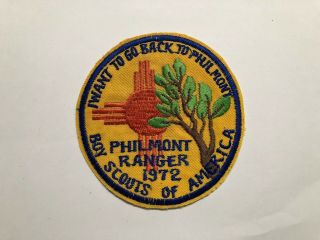 Boy Scouts America,  Bsa,  1972 Philmont Ranger Patch,  I Want To Go Back Phi