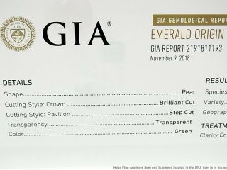 GIA Ultra Fine F1 Natural Emerald 2.  20ctw Diamond Earrings 14k Gold Omega Backs 11