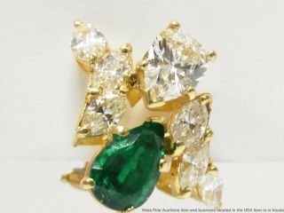 GIA Ultra Fine F1 Natural Emerald 2.  20ctw Diamond Earrings 14k Gold Omega Backs 4