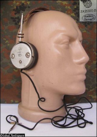 Wwii German Wehrmacht Radio Headphones - Saba