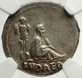 Vespasian 69ad Rome Authentic Ancient Silver Roman Judaea Capta Coin Ngc Ch Vf