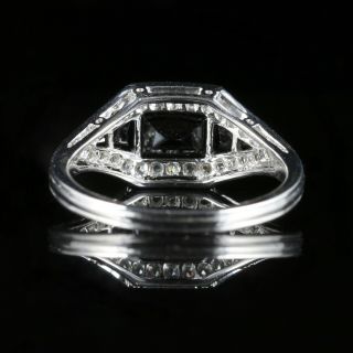 ANTIQUE ART DECO DIAMOND AND ONYX RING 18CT WHITE GOLD 3