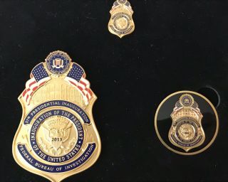 Obsolete Police Badge 2013 inaugural FBI Badge Set 2