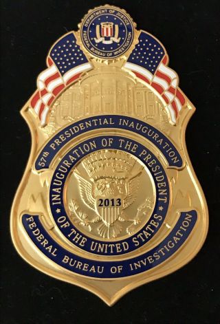 Obsolete Police Badge 2013 inaugural FBI Badge Set 4