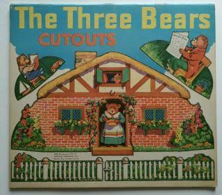 Vintage 1939 The Three Bears Cut Out Book Paper Dolls Toy 1930s Uncut Whitman
