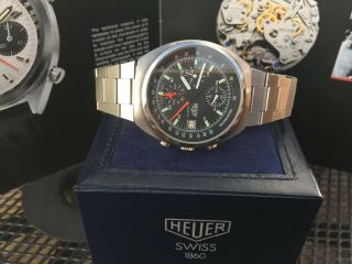 80s Vintage Heuer 5100 Auto Chronograph Ref 510.  500 & Orginal box & Papers 11