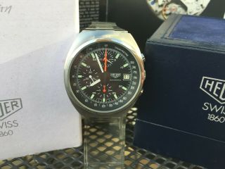 80s Vintage Heuer 5100 Auto Chronograph Ref 510.  500 & Orginal box & Papers 5